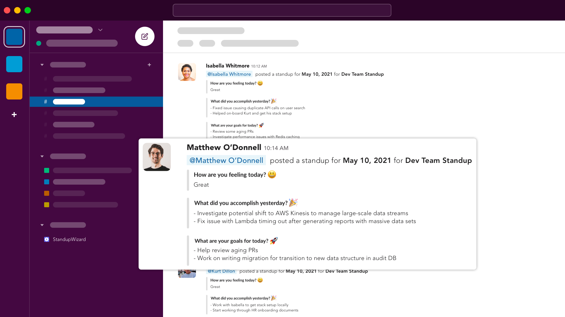 Broadcast to channels